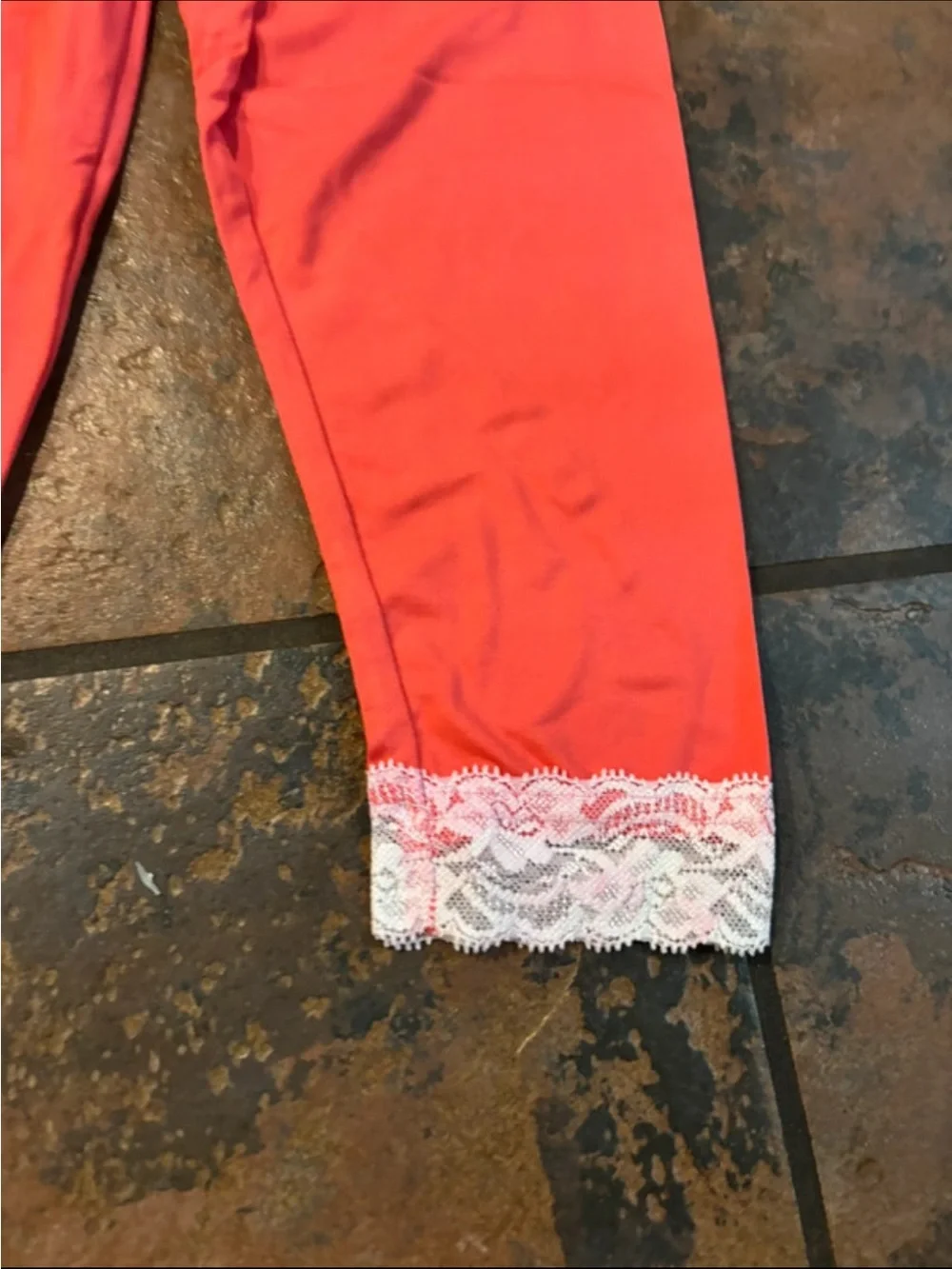 🐝Limited Too Coral Leggings with Chambray Button Top & Chevron Skirt